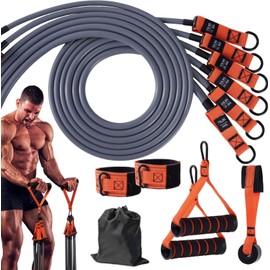 Zeyfon Resistance Bands, 300lbs Heavy Exercise Bands with Handles, Workout Bands Set for Working Out Men, Fitness Weight Bands for Strength Training, Stretching, Slim, Physiotherapy