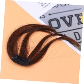 Baluue Woman Hair Bang Air Fringe Hair Extensions Clip Bangs for Women Clip in Fringe Front Hair Bangs Brown