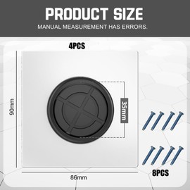 4Pcs Wall Cable Cover, Cable Wall Cover Cable Entry Cover, Brush Wall Plate, Cable Brush Plate, Single Gang Brush Panel for Covering Outlets, Receptacles and Tidying Cords for Cables