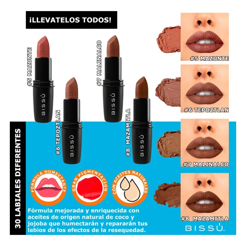 Kit Pack 30 Labiales Bissu Humectantes Completos Set