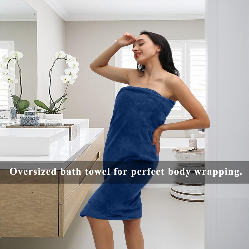 MINCHI 4 Piece Oversize Bath Towels Set, Ultra Soft Absorbent
