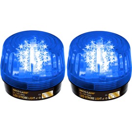 Seco-Larm SL-1301-BAQ/B Pack of 2 Enforcer Blue LED Strobe Lights; 32 LEDs per Strobe, Adjustable Flash Speeds and Patterns; Operating Life Over 50000 Hours; High-Impact and Heat-Resistant Lens