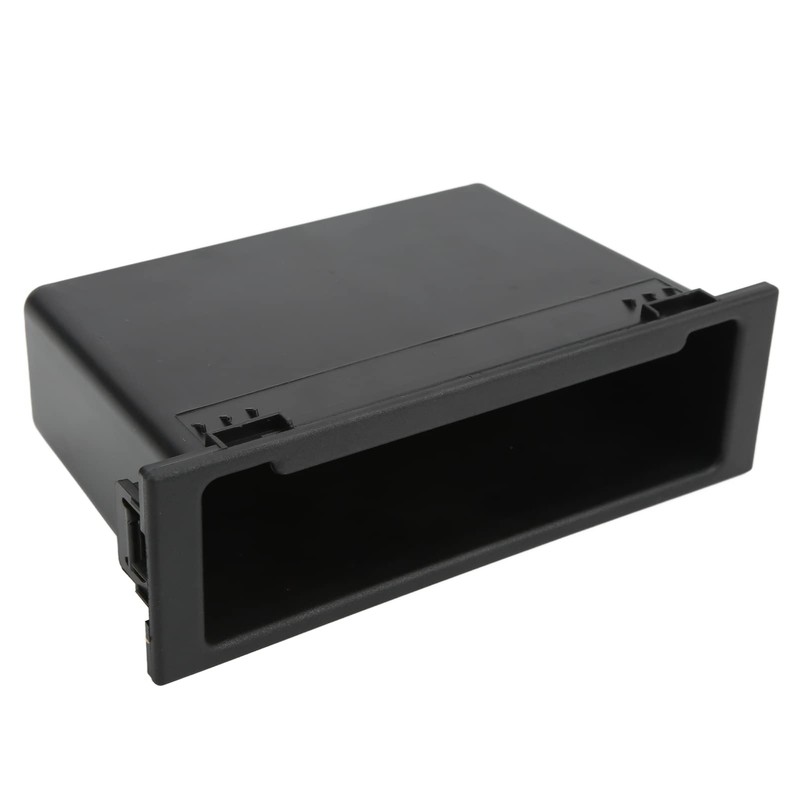 Akozon Car Radio Stereo Storage Box, Single Din Dashboard Organizer
