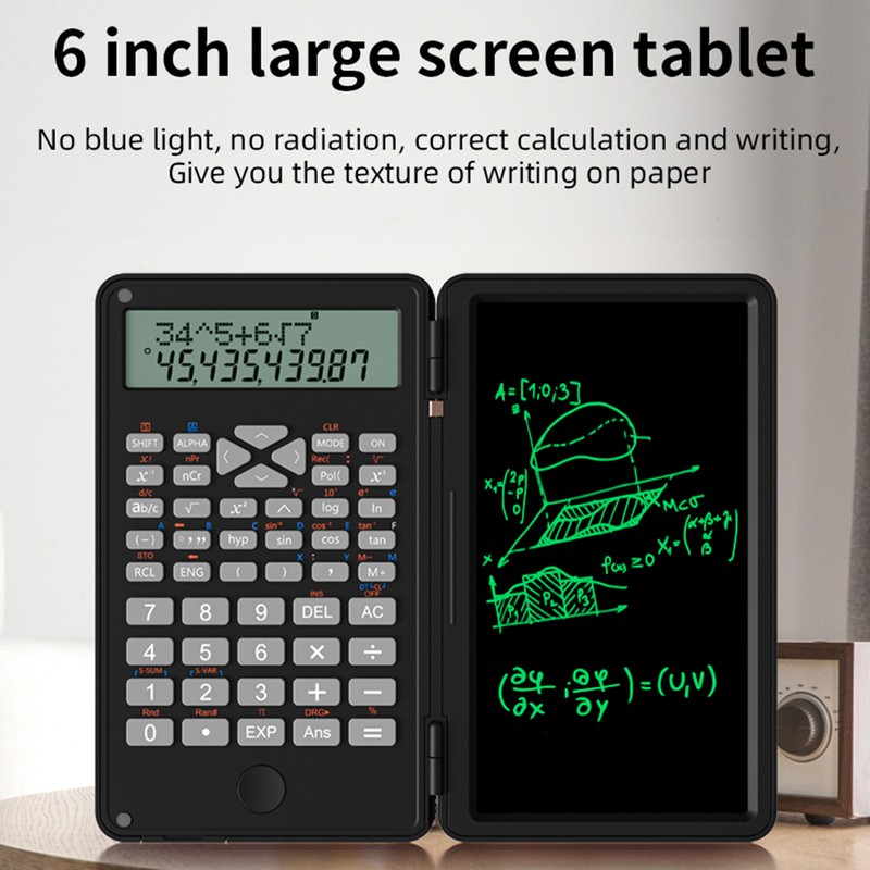 Scientific Calculator with Erasable Writing Board 240 Functions 2 Line
