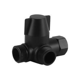 Laroal 3 Way G1/2 Outlet Diverter Valve for Shower Head T Adapter Shower Hose Faucet Splitter (Black)