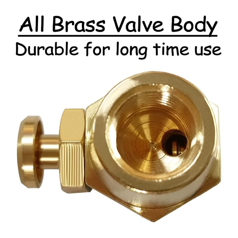 Uenede Brass 1/4" NPT Female Thread, Push Button Check Valve,