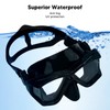 Snorkel Diving Glasses Waterproof Prevent Fog UV Protection Tempered Glass