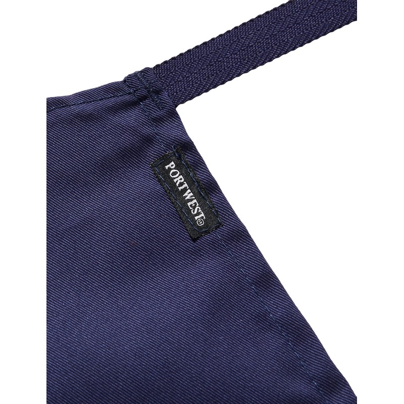 Portwest PolyCotton Bib Apron, Size: One Size, Colour: Navy, S841NAR