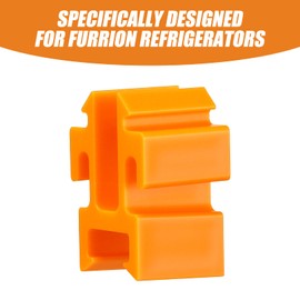 BrightRow 2 Pcs PVC Refrigerator Door Prop Rv Refrigerators, Sturdy Rv Refrigerator Door Prop Orange, Ventilation Tool with Secure Lock Design