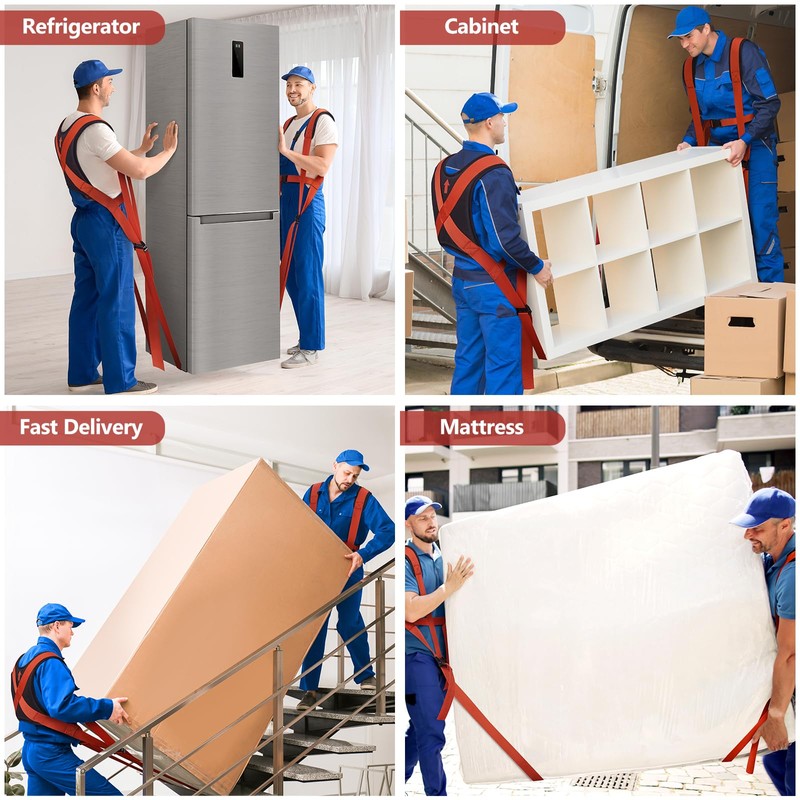 KEDSUM Moving Straps, 2-Person Lifting & Moving System, Anti-Slip Adjustable