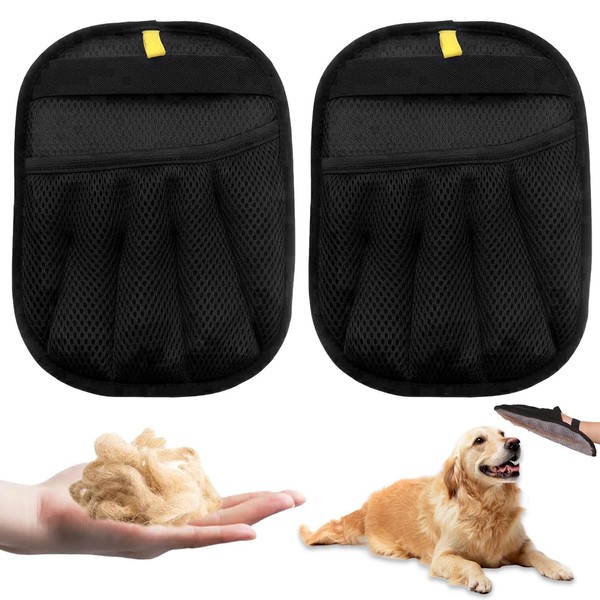 PASDUCHAS 2 PCS Reusable Electrostatic Pet Hair Removal Gloves, Upgraded