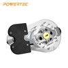 POWERTEC 71398 Universal Router Plate w/ Edge Routing Reversible Fence,