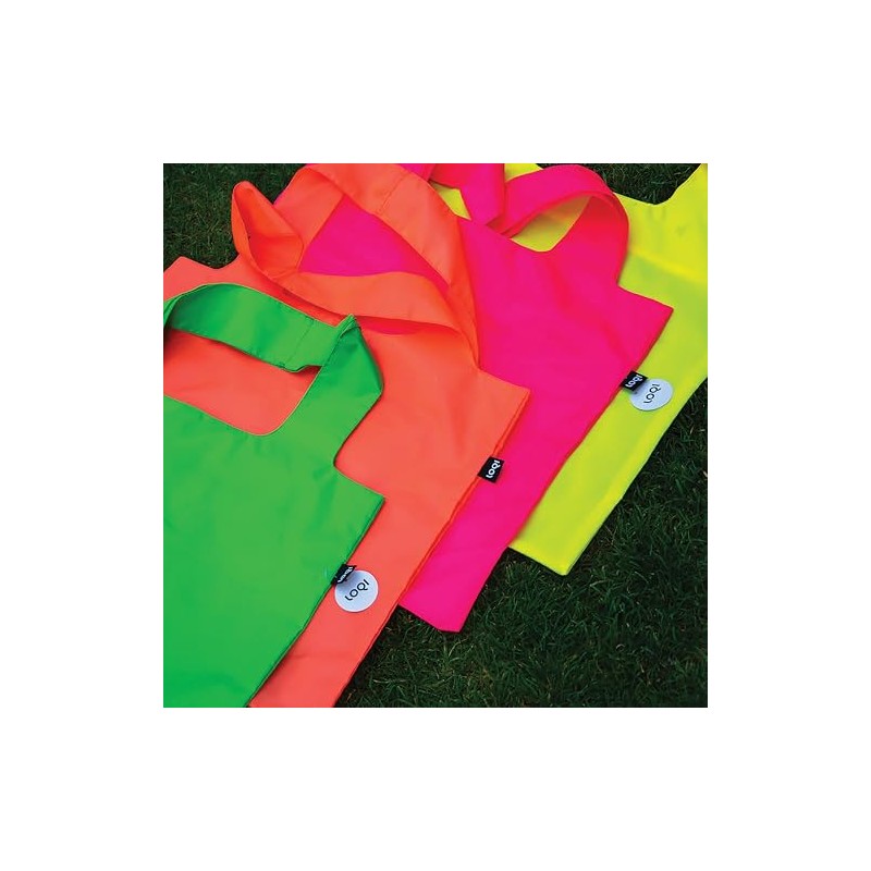 LOQI Recycled Bag Neon Yellow, Neon Yellow, Neon Yellow, Contemporary,