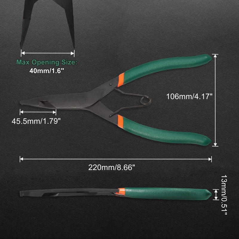 LEONTOOL 9 Inches Angle Tip Lock Ring Pliers Special Circlip