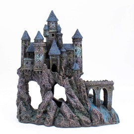 Penn-Plax Wizard's Castle Aquarium Decoration - Extra Large Part A & Large Safe for Freshwater Saltwater Fish Tanks