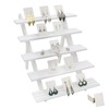 sinyad 101pcs 5-Tier Wood Earring Display Stand, Retail Display Riser
