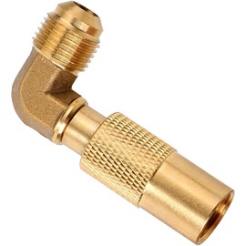 Propane Elbow Adapter for Blackstone 17" and 22", Brass 3/8" Male Flare RV Propane Elbow Adapter Conversion Fitting Low Pressure Compatible with Blackstone 17in and 22in Tabletop Camping Griddles