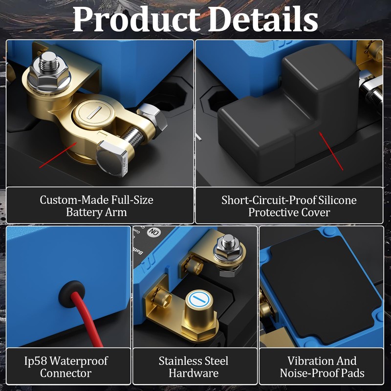 Remote Battery Disconnect Switch 12V, 240A, Kill Switch for Car