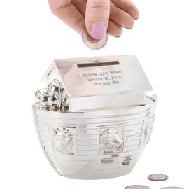 Things Remembered Engraved Noahs Ark Bank for The New Baby (Free Customization)