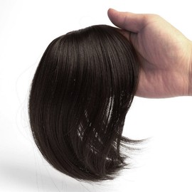 Women&#39;s thin hair crown wig gray hair cover hair bangs and back hair partial wig snap artificial hair / 여성 적은 머리숱 정수리 가발 흰머리 커버 헤어 앞머리 뒷머리 부분가발 똑딱이 인조모