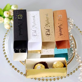 100pcs Eid Candy Box Chocolate Boxes Festival Happy Al-Fitr Event Party Supplies
