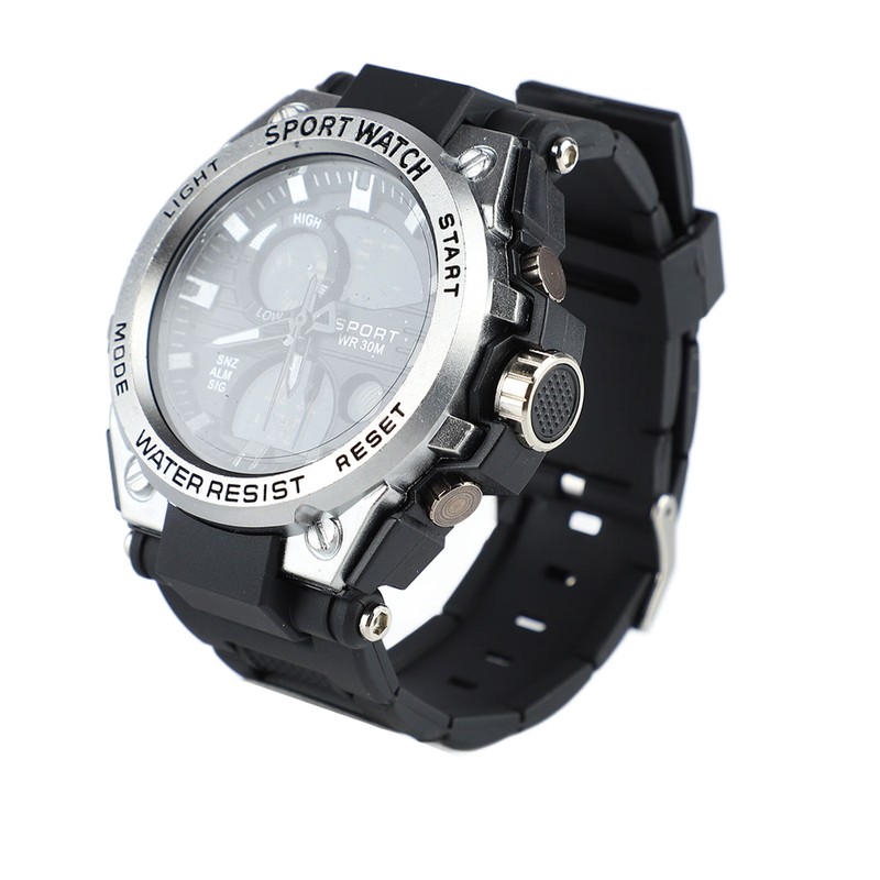 LED Sports Watch Electric Luminous Shook Proof Multi Function Quartz