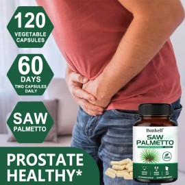 Suplemento Saw Palmetto Puro Bunkell 120 Cápsulas