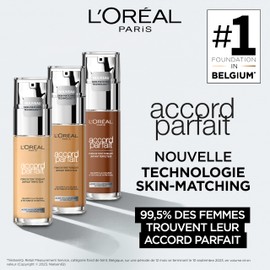 L'Oréal Paris - Liquid Foundation - Hydration 24 Hours - Hyaluronic Acid Formula - All Skin Types - Sun Pink (5.5R) - Perfect Accord - 30ml