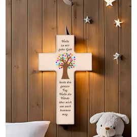 Kaltner Präsente Gift Idea – Cross Children's Cross with Tree of Life – Baby Gift Boy Girl/Gifts for Birth/Pregnancy Gift/Expectant Mothers/Christening Gifts Boys Girls
