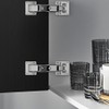 HOZEON 4 Pcs 170 Degree Frameless Cabinet Doors Hinges, Soft