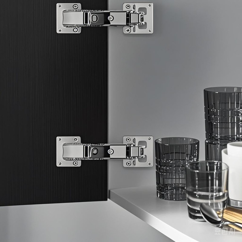 HOZEON 4 Pcs 170 Degree Frameless Cabinet Doors Hinges, Soft