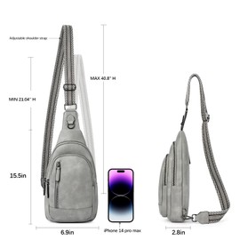 CLUCI Crossbody Bags for Women Men,Leather Sling Bag Cross Body Backpack for Woman Gifts for Women Birthday Unique