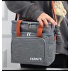 Ferni's Double Deck Insulated Lunch Bag, Dual Compartment Lunch Box