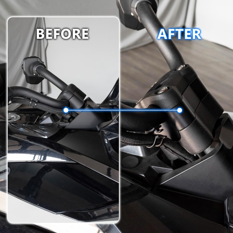BAKAFOH Aluminum 1 1/4" Rise Handlebar Riser Kit For Can