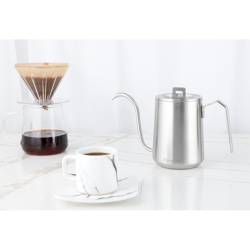 Easyworkz Gooseneck Kettle 600ml Stainless Steel Hand Drip Coffee Pot
