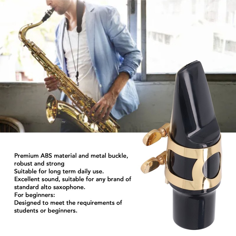 Alto Saxophone Mouthpiece Kit ABS Structure Metal Buckle Clip 2.5