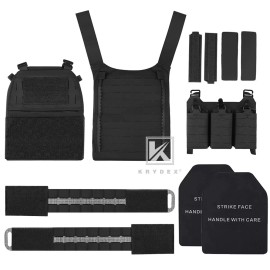 KRYDEX FCPC V5 Tactical Plate Carrier Tegris Assault Cummerbund KTAR Front Flap - Black
