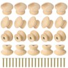 Mozeat Lens 20 Pcs 1.1 Inch Round Wood Cabinet Knobs