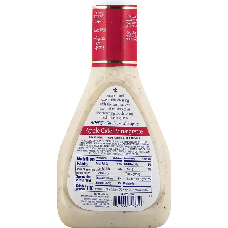 Ken's Steak House Apple Cider Vinaigrette Dressing (16 Fl Oz,