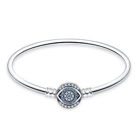 CMB071 Women's Bracelet 925 Sterling Silver, Bracelets with Heart Clasp Moments Snake Link Bracelet Valentine's Day Mother's Day Birthday Christmas Gift for Women Girlfriend Mum, Sterling Silver