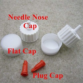 Xmasir Multi Purpose Precision Applicator Set 4 pcs 1 Oz. Henna Bottle with 4 pcs Caps 16 pcs Needle Tips Sizes