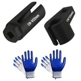 YGCQFH Oxygen Sensor Socket with Side Wire Cutout, Oxygen Sensor Removal Tool 3/8" Drive x 7/8" (22mm) 6-Point, 1/2" Drive x 7/8" (22mm) o2 Sensor Socket for Most Car to Prevent Wire Damage