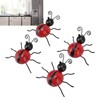 4Pcs Ladybug Wall Decoration Iron Ladybug with Black Spots Ladybug