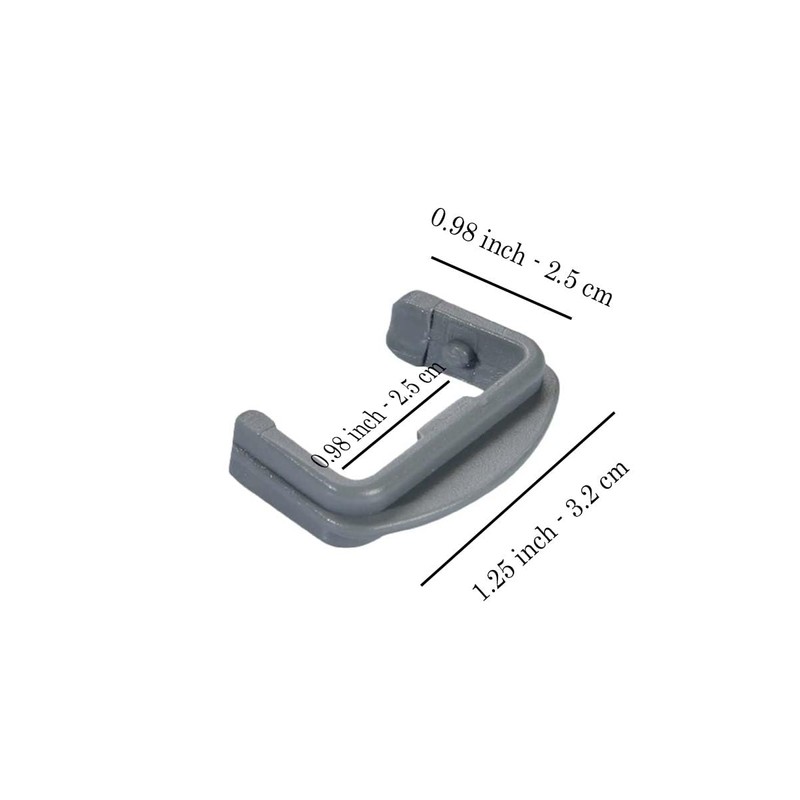 4 Pack Dishwasher Rail Stopper Plastic Pin, 2x Front Rear