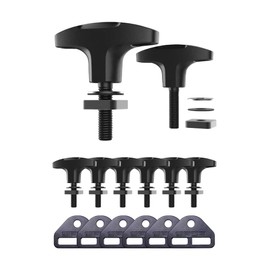 GPCA - Juego de anclaje de liberación rápida y placa en D, para elevación rápida de extracción superior Jeep, amarres de camiones, accesorios Jeep Wrangler para modelos 4xe, JL, JK y parte superior dura, con tuercas de tornillo, patentado, 6 paquetes