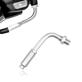 Wevdn 90 Degree Throttle Cable Adjuster, Aluminum Alloy 90° Bendy Clutch Cable Adjuster Throttle Regulator, Universal Accelerator Adjuster Bendy Cable Guide Motorcycle Dirt Bike (Silver)