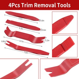 Auto Trim Removal Tool Kit, Wetado 15 Pcs Plastic Pry Tools & Car Fastener Rivet Clips Remover No-Scratch Automotive Panel Door Trim Removal Set for Vehicle Dash Audio Door Panel Window Molding Red