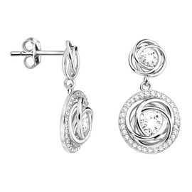 SOFIA MILANI - Women's Earrings 925 Silver – Zirconia Earrings, Sterling Silver, Cubic Zirconia