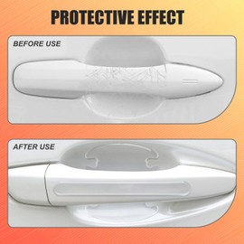 Protector de manija de Puerta Coche, 16 Unidades/Juego, Protector Transparente contra arañazos para manija Puerta Coche, Incluye 8 y 8 Tazas, PVC Autoadhesivo Resistente a Impactos