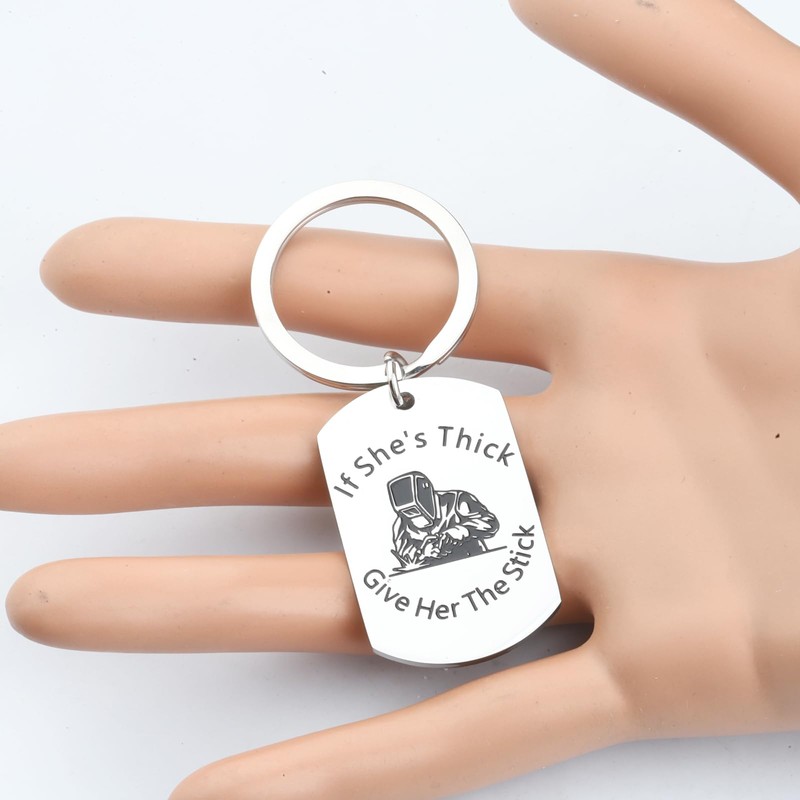 FAADBUK Welder Keychain Welding Gift If She's Thick Give Her